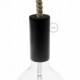 Kit portalámparas de madera E27 para cable XL