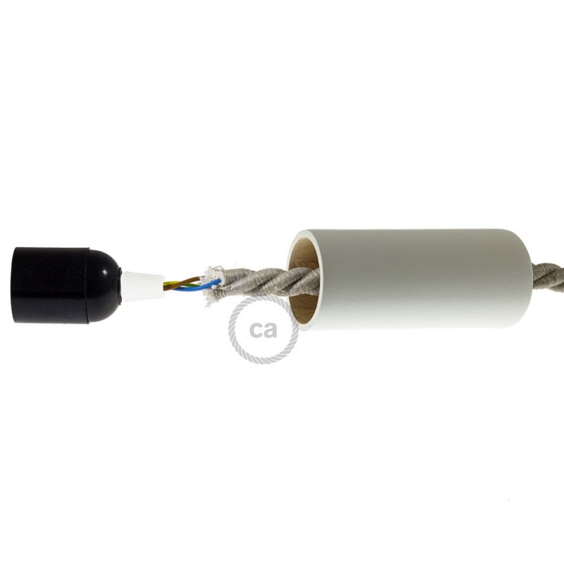 Kit portalámparas de madera E27 para cable XL