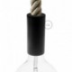 Kit portalámparas de madera E27 para cable 3XL