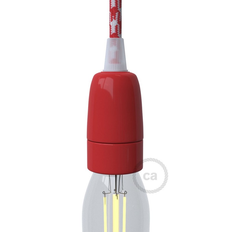 Kit portalámparas de porcelana E14