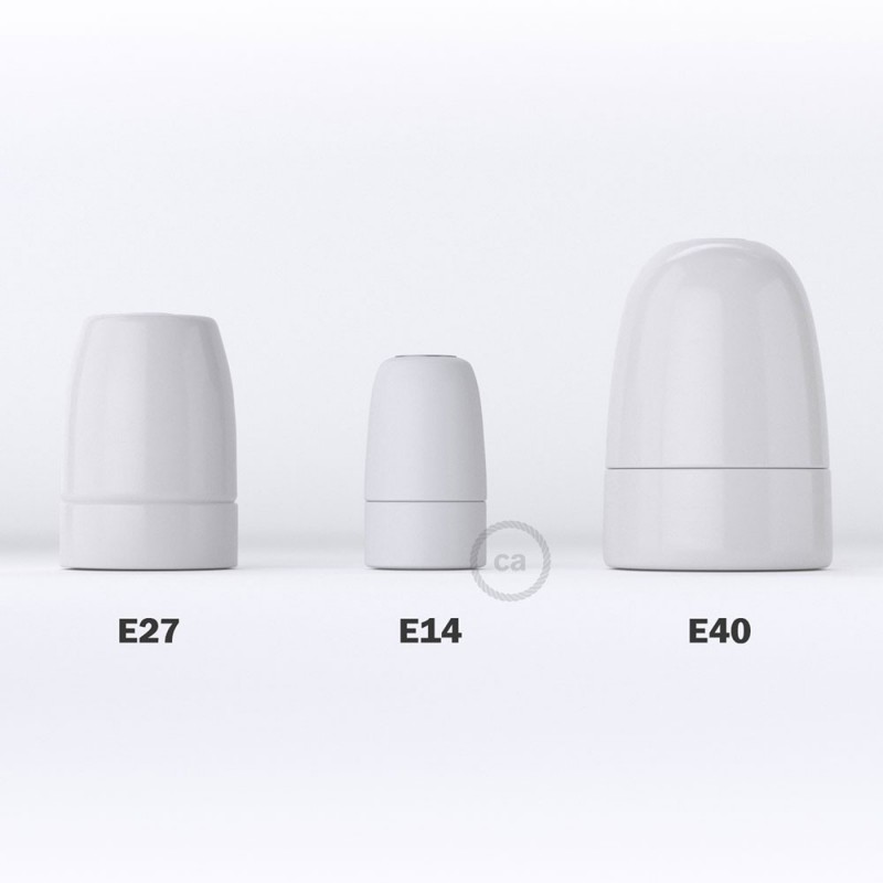 Kit portalámparas de porcelana E14