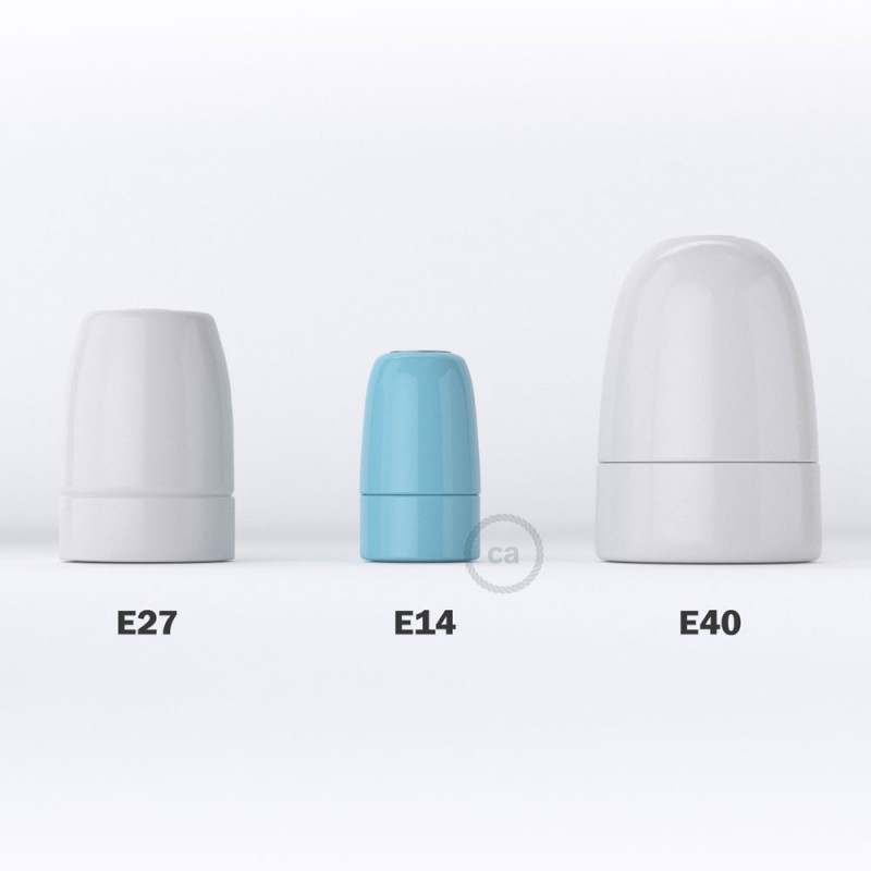 Kit portalámparas de porcelana E14