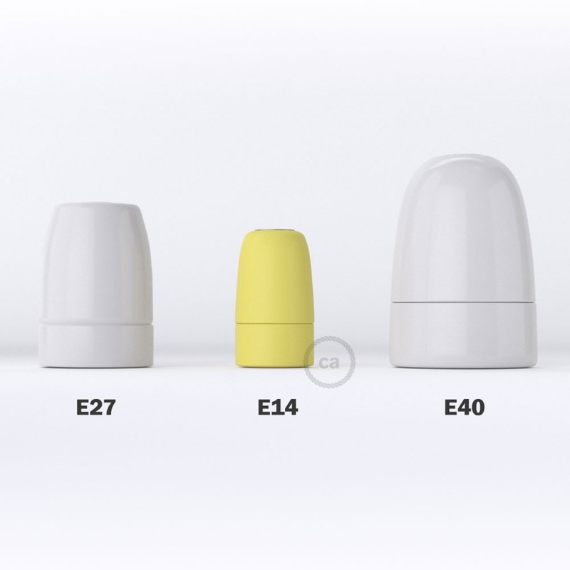 Kit portalámparas de porcelana E14