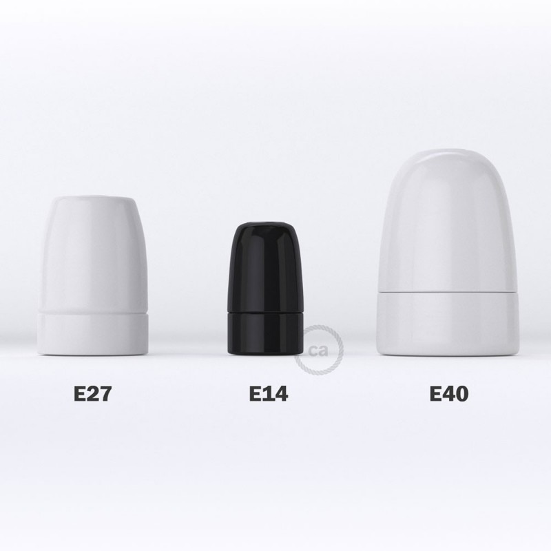 Kit portalámparas de porcelana E14