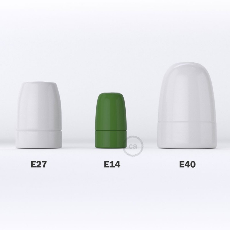 Kit portalámparas de porcelana E14
