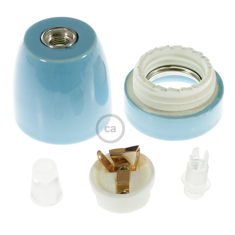 Kit portalámparas de porcelana E27
