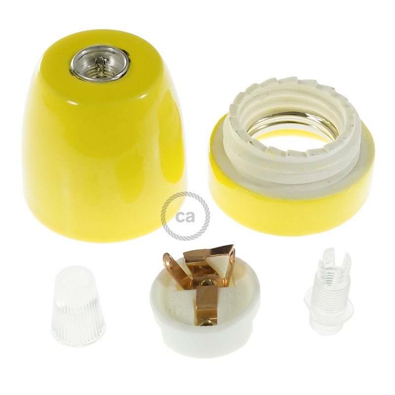 Kit portalámparas de porcelana E27