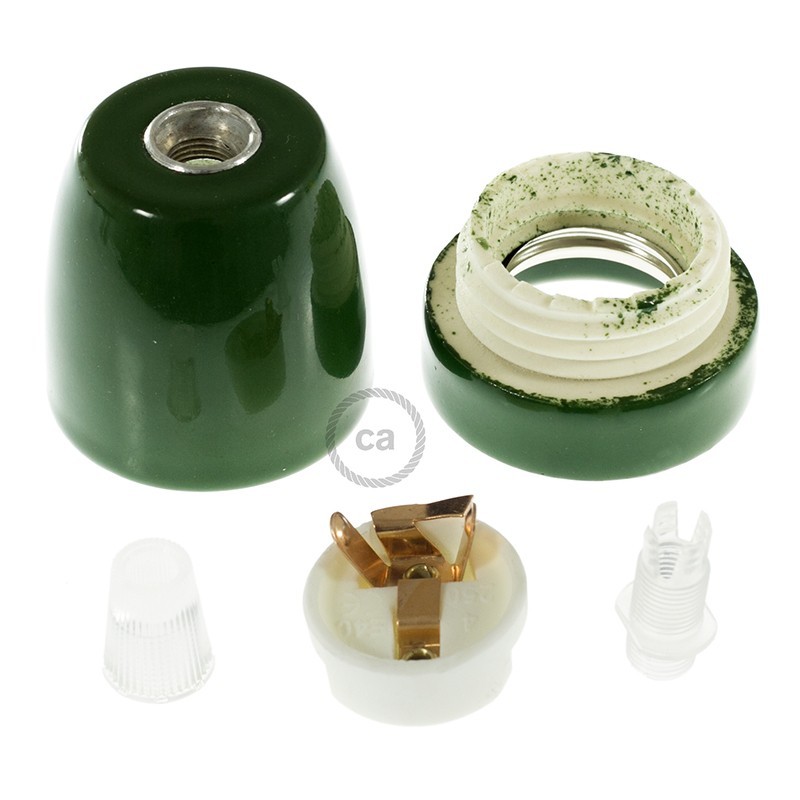 Kit portalámparas de porcelana E27