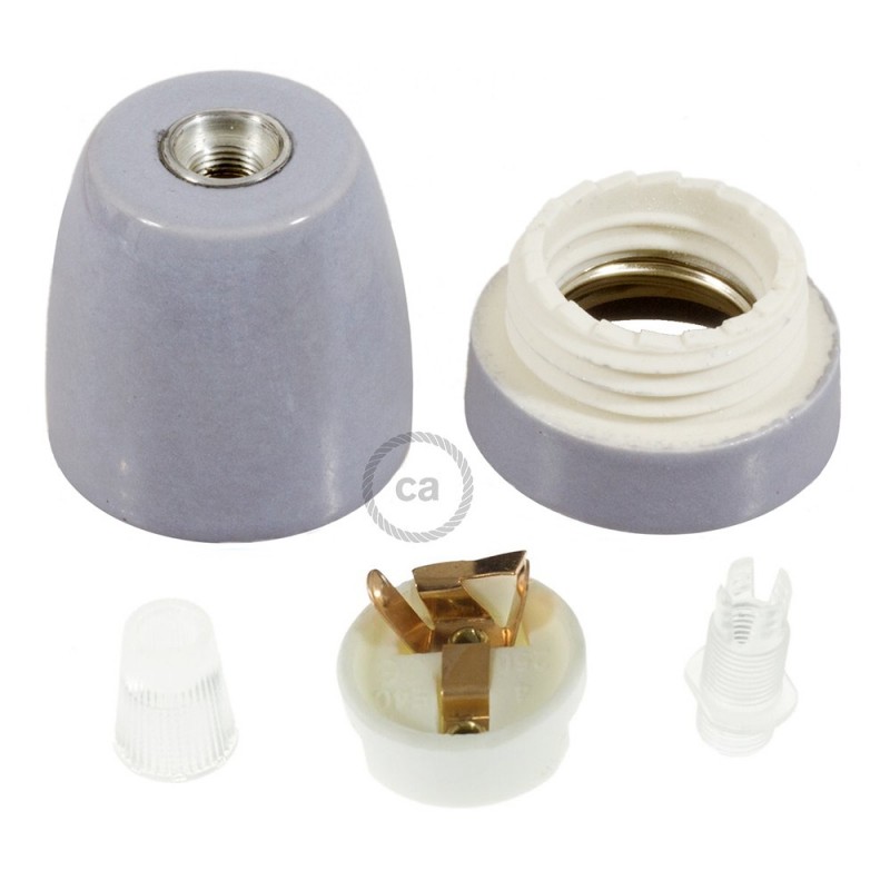 Kit portalámparas de porcelana E27
