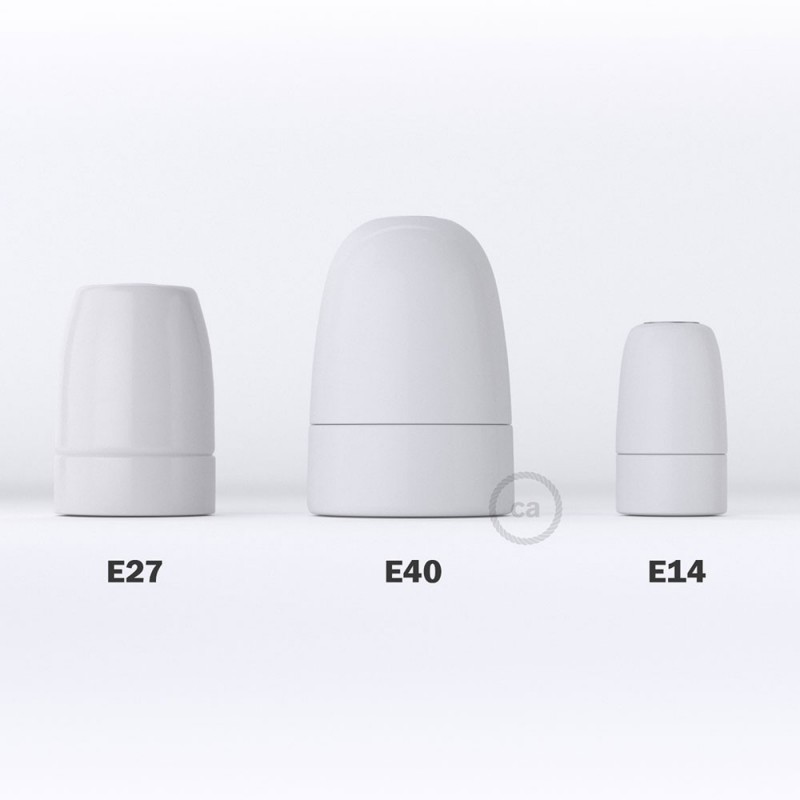 Kit portalámparas de porcelana E40