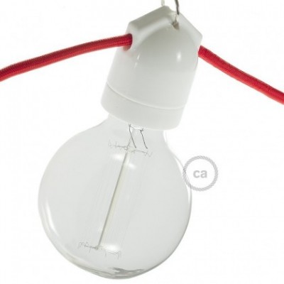 Kit portalámparas de porcelana con doble entrada E27