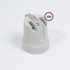 Kit portalámparas de porcelana E27 con soporte interior