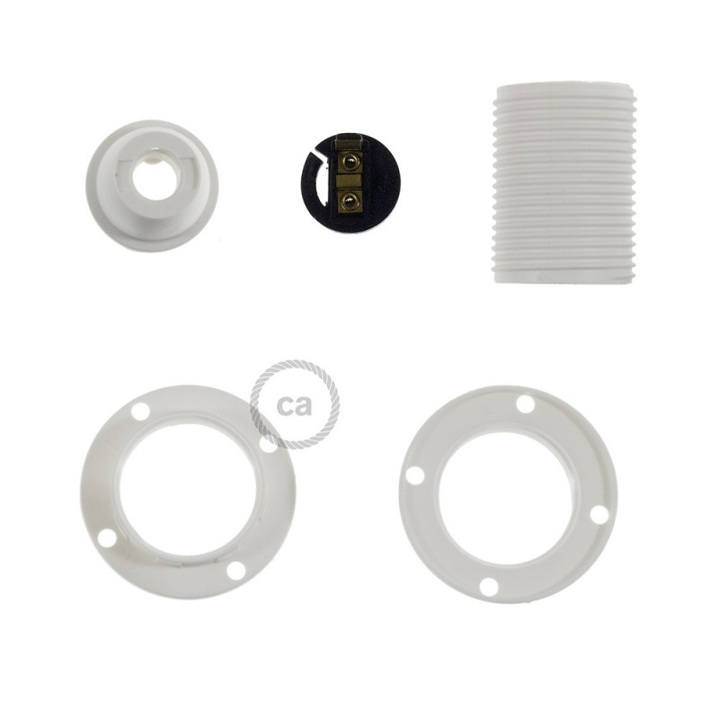 Kit portalámparas termoplástico para pantallas E14