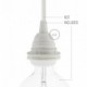 Kit portalámparas para pantalla de termoplástico con doble arandela E27