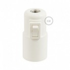 Kit portalámparas de termoplástico E27 con interruptor