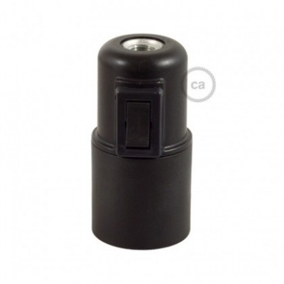 Kit portalámparas de termoplástico E27 con interruptor