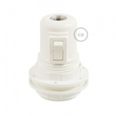Kit portalámparas termoplástico para pantallas E27 interruptor