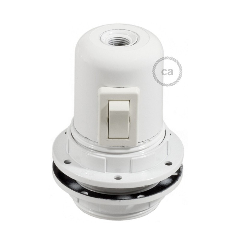 Kit portalámparas baquelita para pantallas E27 interruptor