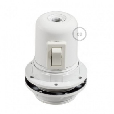 Kit portalámparas baquelita para pantallas E27 interruptor