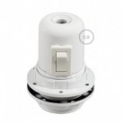 Kit portalámparas baquelita para pantallas E27 interruptor