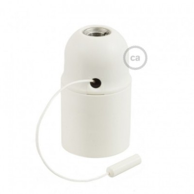Kit portalámparas termoplástico para pantallas E27 con tirador