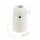 Kit portalámparas termoplástico para pantallas E27 con tirador