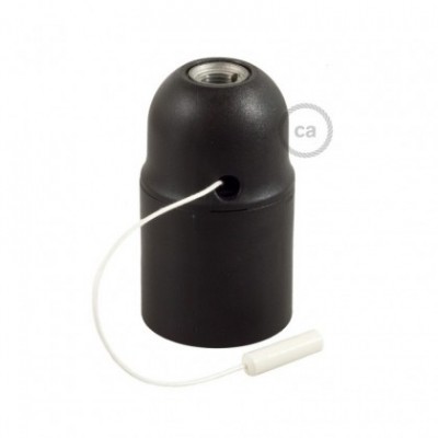 Kit portalámparas termoplástico para pantallas E27 con tirador