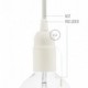 Kit portalámparas termoplástico para pantallas E27 con tirador