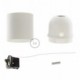 Kit portalámparas termoplástico para pantallas E27 con tirador