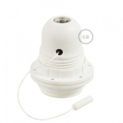 Kit portalámparas termoplástico para pantallas E27 con tirador