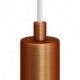Prensaestopa redondo metal con acabado cobre satinado completo con tubo roscado, tuerca y arandela.