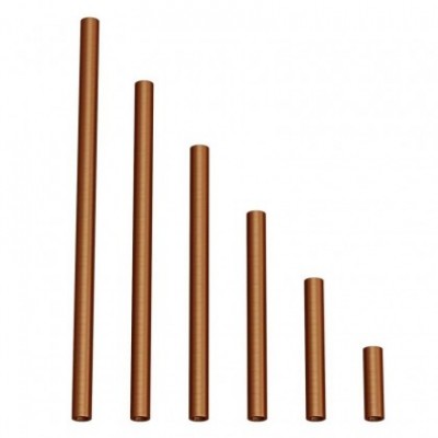 Tubo de extensión en metal cobre satinado