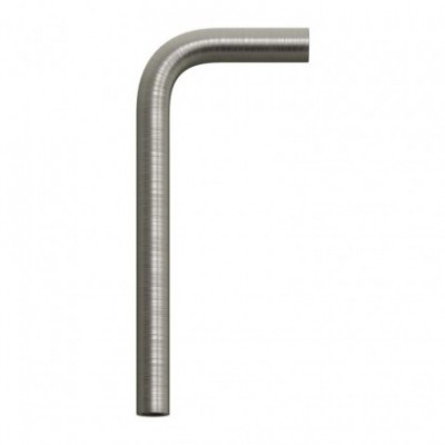 Tubo curvo de extensión 14 cm en metal titanio satinado