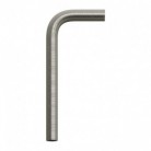 Tubo curvo de extensión 14 cm en metal titanio satinado