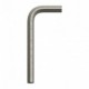 Tubo curvo de extensión 14 cm en metal titanio satinado