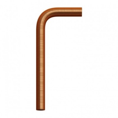Tubo curvo de extensión 14 cm en metal cobre satinado