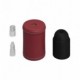 Kit portalámparas de madera forrado en piel