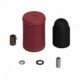 Kit portalámparas de madera forrado en piel
