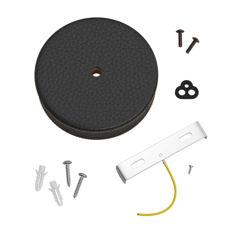 Kit rosetón de madera forrado en piel