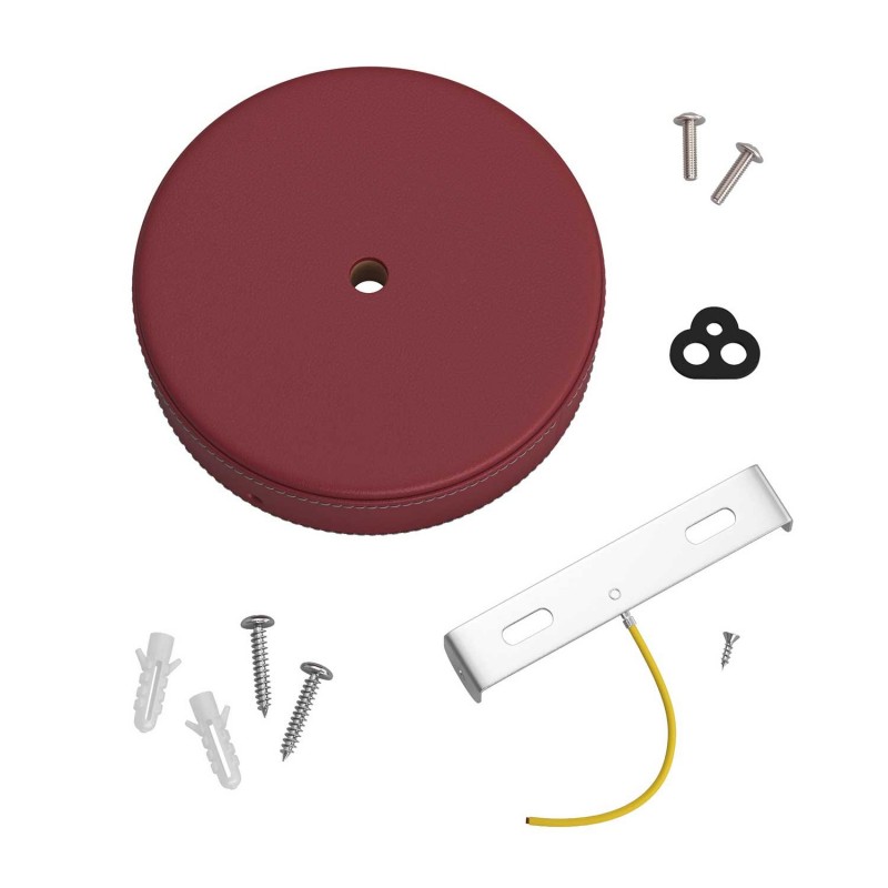 Kit rosetón de madera forrado en piel