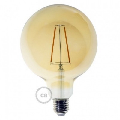 Bombilla Dorada LED Globo G125 Filamento Largo 4W E27 Decorativa Vintage 2000K