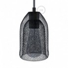 Pantalla Jaula GhostBell de metal color negro con kit portalámparas E27