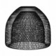 Pantalla Jaula GhostBell XL de metal color negro con kit portalámparas E27