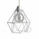 Pantalla Jaula Diamond de metal con casquillo E27