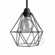 Pantalla Jaula Diamond de metal con casquillo E27