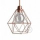 Pantalla Jaula Diamond de metal con casquillo E27