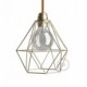 Pantalla Jaula Diamond de metal con casquillo E27