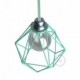 Pantalla Jaula Diamond de metal con casquillo E27