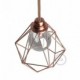 Pantalla Jaula Diamond de metal con casquillo E27
