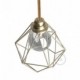 Pantalla Jaula Diamond de metal con casquillo E27